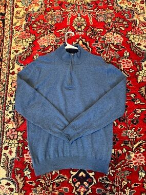 Men's Half-Zip Sweater Pullover - Blue